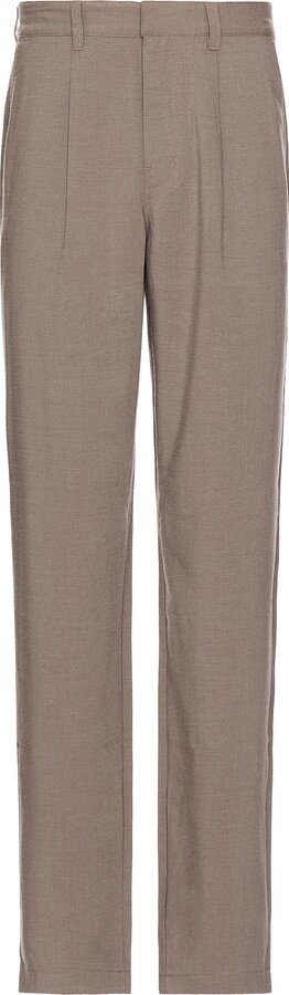 Saturdays NYC George Wool Gabardine Trouser in Brown