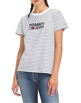 Tommy Hilfiger Striped Chest Graphic Tee