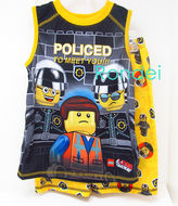 Thumbnail for your product : Lego Movie Boys Kids Youth Emmet Good Bad Cop Police Pj Tank Shirt Shorts Set