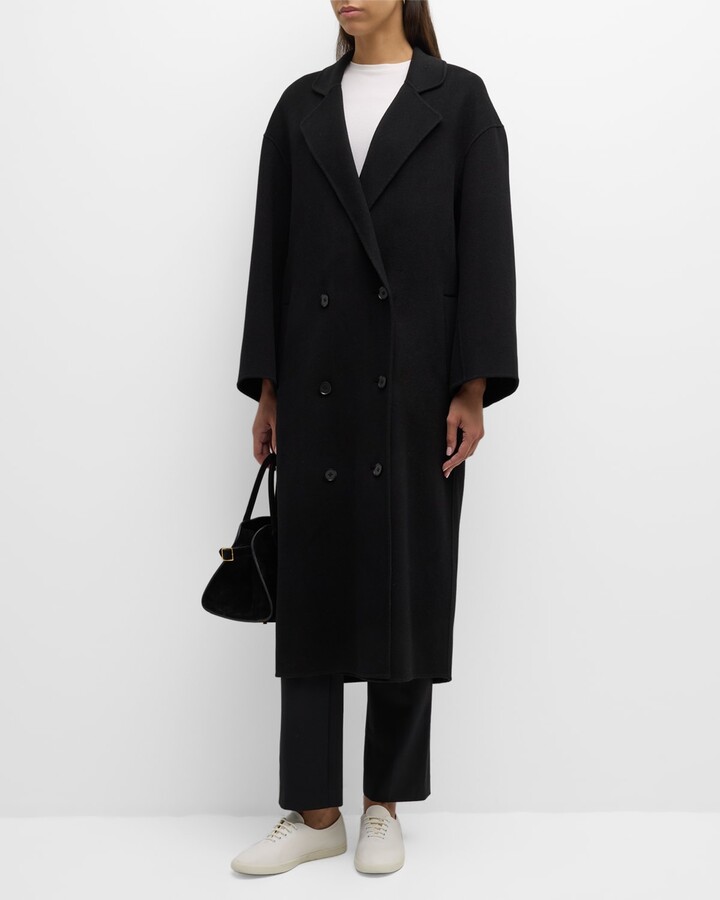 Black Wool Double Breasted Coat | Shop the world's largest 