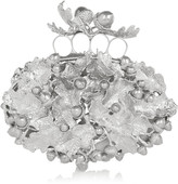 Thumbnail for your product : Alexander McQueen Oval silver-tone box clutch