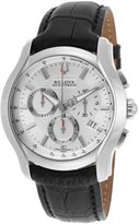 Thumbnail for your product : Bulova Accutron by Men's Stratford Chronograph Black Genuine Leather Silver-Tone Dial