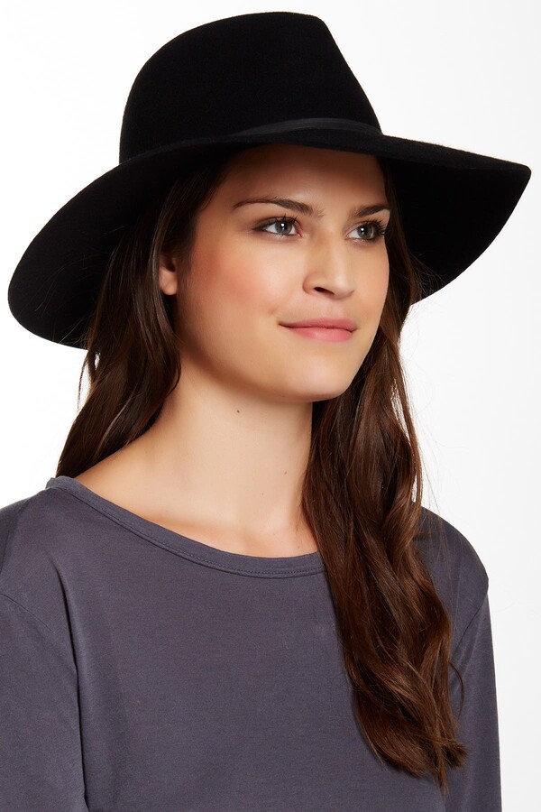 Phenix Wide Brim Wool & Leather Fedora ShopStyle Hats