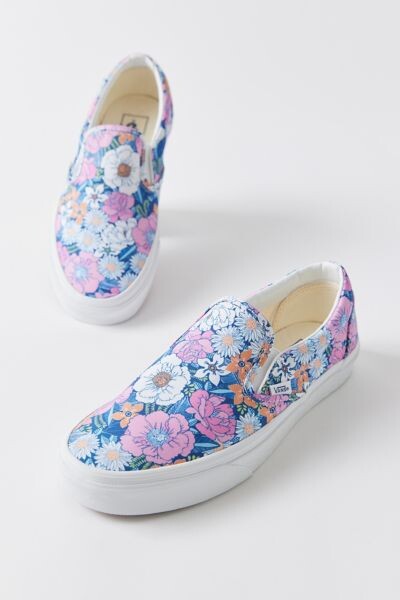 flower vans slip on