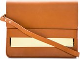 Thumbnail for your product : Sophie Hulme Tan Leather Gold Tab Handbag
