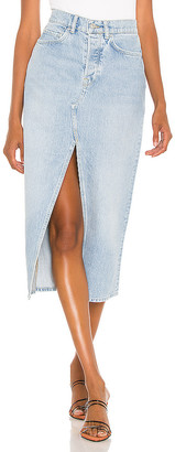 allsaints denim skirt