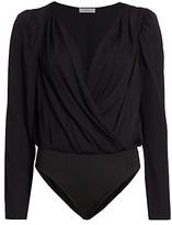 Thumbnail for your product : Milly Stretch Silk Michele Puff-Sleeve Bodysuit