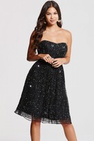 Thumbnail for your product : Little Mistress Black Bandeau Embellished Prom Dress