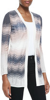 Thumbnail for your product : M Missoni Colorblocked Ripple-Knit Cardigan