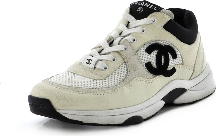 Chanel Tricolor Patent and Leather CC Low Top Sneakers Size 40 - ShopStyle
