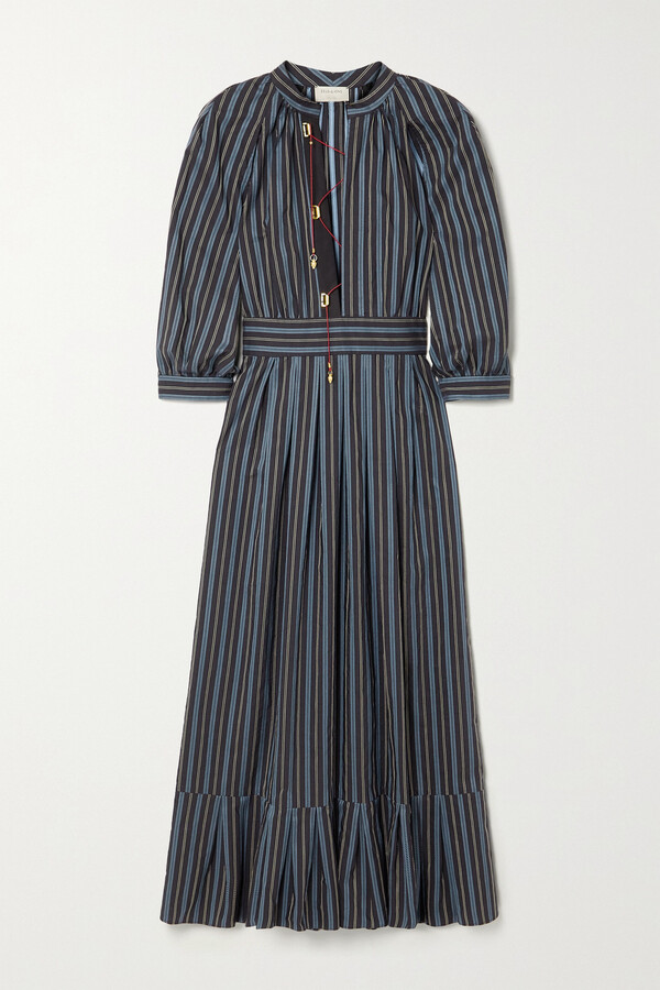 ZEUS + DIONE Dryas Cutout Embroidered Cotton-poplin Maxi Dress - Black -  ShopStyle