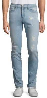 J Brand Tyler Slim-Fit Distressed Jeans