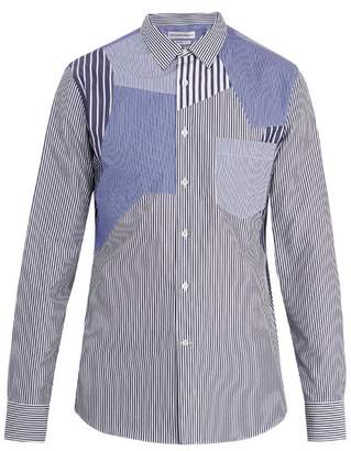 Alexander McQueen Patchwork striped cotton shirt