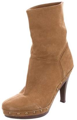 Stella McCartney Studded Round-Toe Ankle Boots
