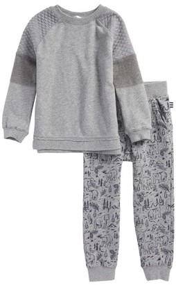 Splendid Boy's Sweatshirt & Print Sweatpants Set