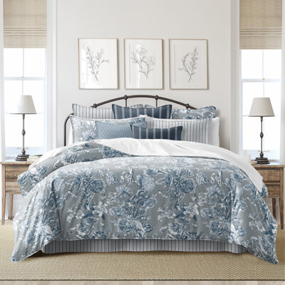 6ix Tailors Fine Linens Alexandria Shadow Cotton Duvet Cover Set