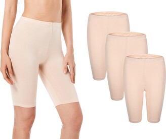 ROBERT MATTHEW Womens Shapewear Crotchless Tummy Control Shorts Brilliance  High-Waist Panty Mid-Thigh Body Shaper Bodysuit 