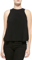 Thumbnail for your product : Alexander Wang T by Sleeveless Top W/ Raw Edge Hem