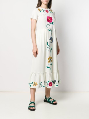 RED Valentino Embroidered Floral Dress