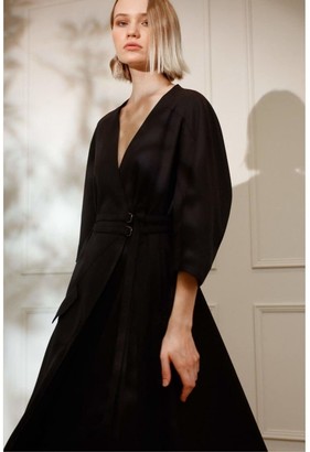 Ivy Wrap Dress In Moonless Night