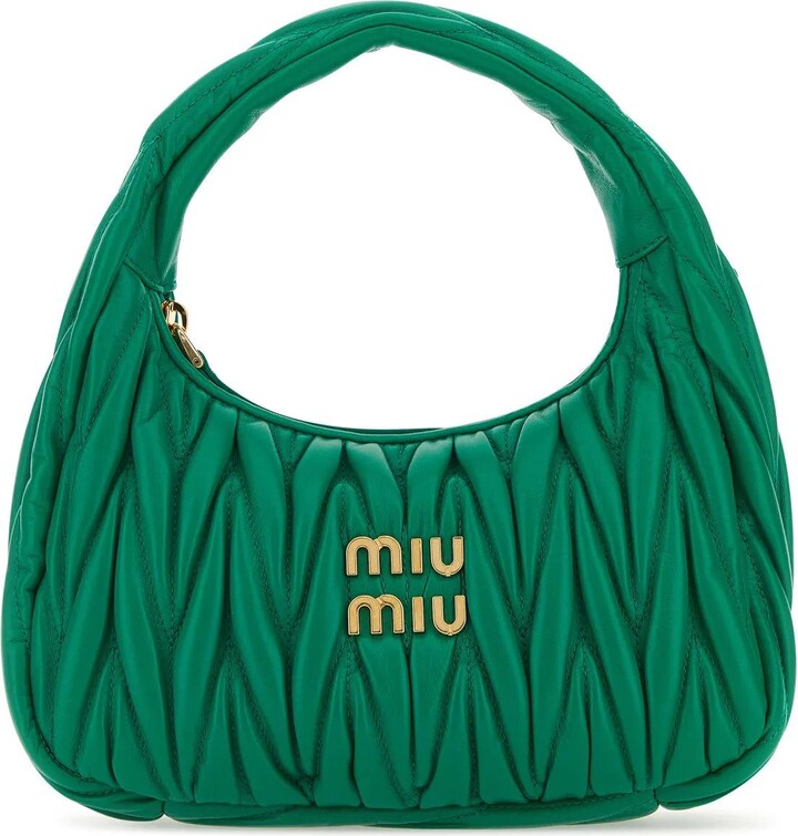 Miu Miu Pink Leather Bow Top Handle Bag - ShopStyle