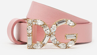 Dolce & Gabbana Nappa leather belt with buckle