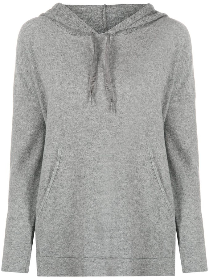 longline grey hoodie