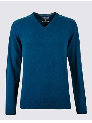 M&S Collection Pure Lambswool V-Neck Jumper