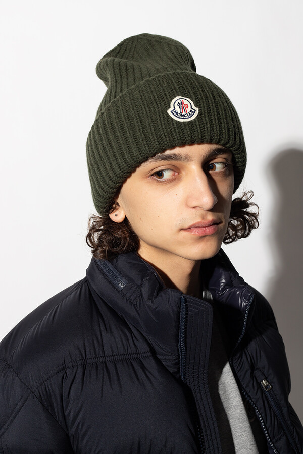 Moncler Hat With Logo Men's Green - ShopStyle