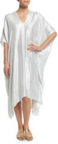 Thumbnail for your product : Marie France Van Damme Metallic Slip Dress, White Metallic