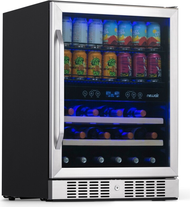 NewAir 24" Builtin Dual Zone 20 Bottle and 70 Can Wine and Beverage