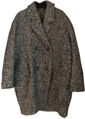 Carven Black Wool Coat for Women
