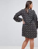 Thumbnail for your product : Rage Plus Floral Shift Dress With Ruched Sleeve
