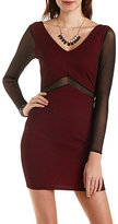 Thumbnail for your product : Charlotte Russe Chevron Cutout Bodycon Dress