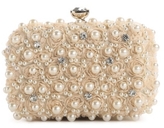 Thumbnail for your product : Townsend Lulu Rosette Pearl Box Clutch
