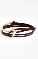 Thumbnail for your product : Miansai Gold Half Anchor Cuff & Leather Wrap Bracelet