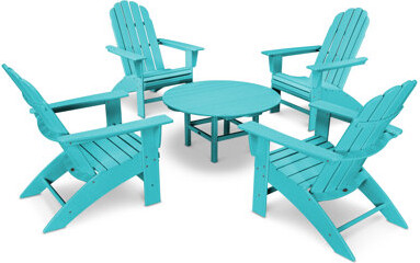 Polywood Vineyard 5-Piece Oversized Adirondack Set