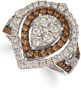Thumbnail for your product : LeVian Chocolate & Nude Diamond Cluster Halo Ring (1-9/10 ct. t.w.) in 14k Rose, Yellow or White Gold