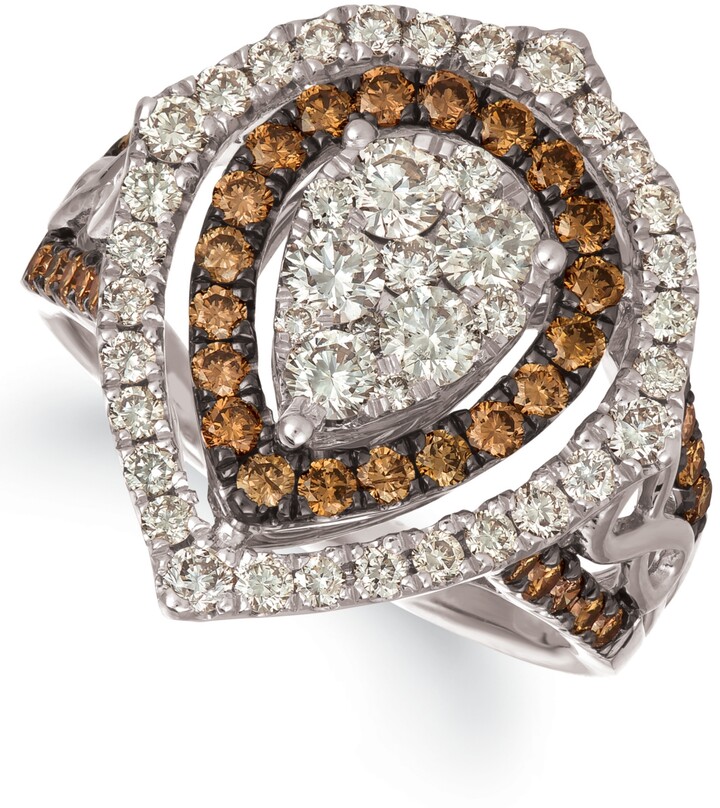 White Gold Diamond Cluster Ring | Shop the world's largest 