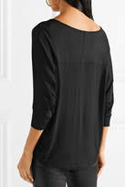 Thumbnail for your product : Splendid Draped Stretch-jersey Top - Black