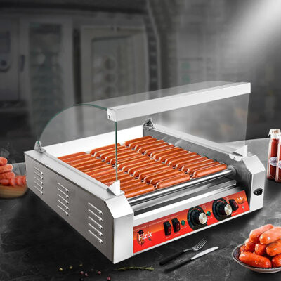 Fizix 1670W Hot Dog Rollers 11 Rollers 30 Hotdog Roller Grill Stainless