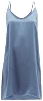 Thumbnail for your product : Araks Pearl Silk Satin Slip Dress - Womens - Light Blue