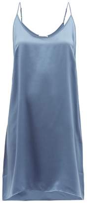 Araks Pearl Silk Satin Slip Dress - Womens - Light Blue