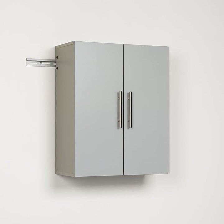 Prepac HangUps 24" Laminate Upper Storage Cabinet, Light Gray (GSUW-0706-1)