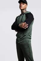 Thumbnail for your product : boohoo Hooded Knitted Tracksuit With Side Taping