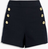 Thumbnail for your product : Derek Lam 10 Crosby Button-embellished cotton-blend shorts