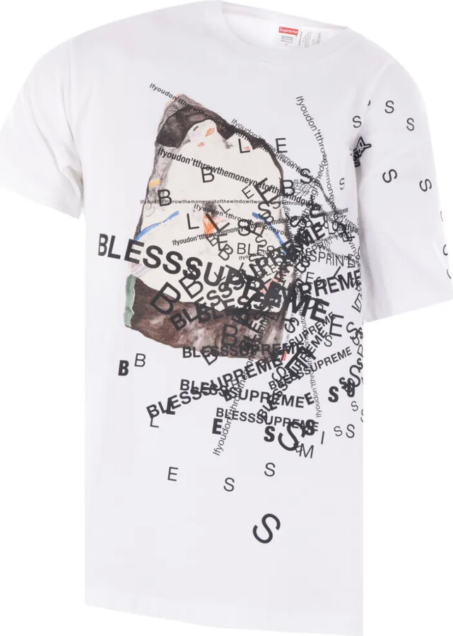 Bless graphic-print short-sleeve T-shirt