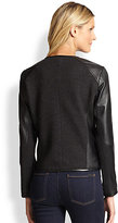 Thumbnail for your product : Eileen Fisher Merino & Leather Jacket