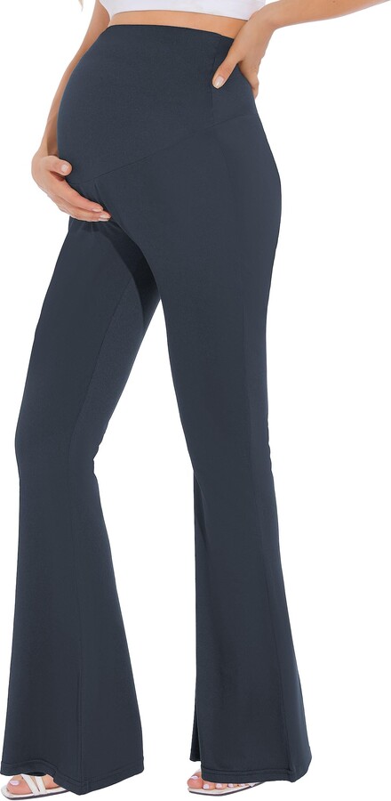 Rheane Buttery Soft Maternity Flare Leggings Over The Belly/High Waisted  Bell Bottom Pants for Lounge Yoga Casual - ShopStyle