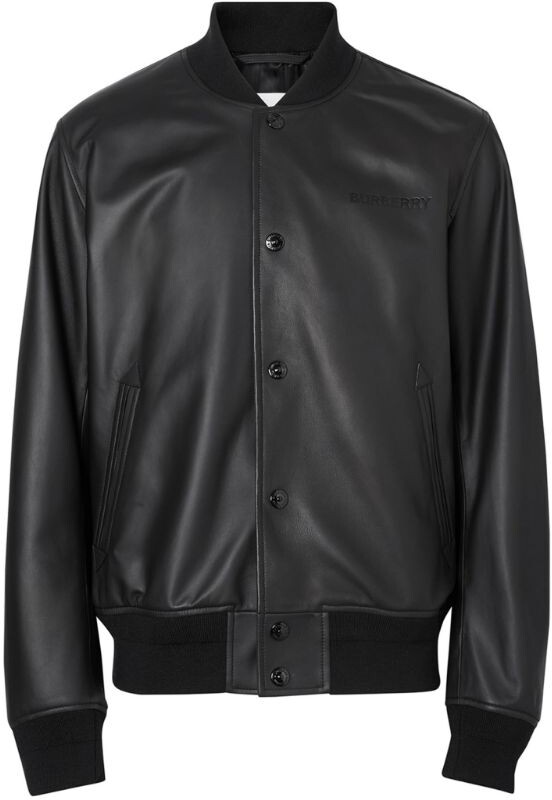 Burberry Leather-Trim Wool-Blend Bomber Jacket - ShopStyle